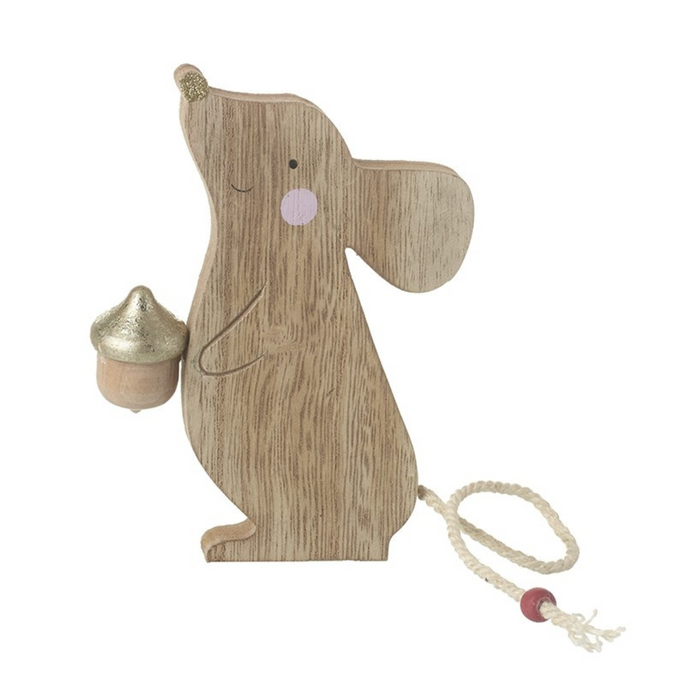 Standing Mouse With Acorn (set of 2)