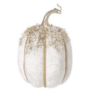 Velvet Bead Decorated Pumpkin
