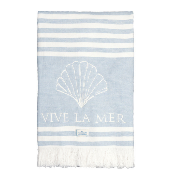 Vive La Mer Pale Blue Bath Sheet
