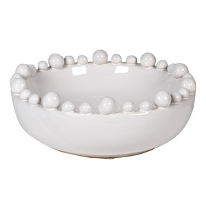 _White Bobble Edged Bowl nationwide delivery www.lilybloom.ie