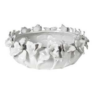 _White Ceramic Petal Bowl nationwide delivery www.lilybloom.ie