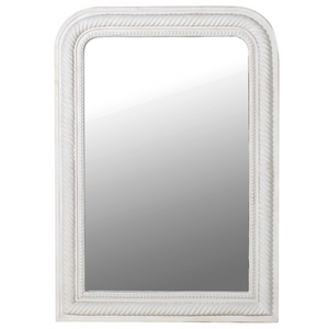 White Curved Corner Rope Edge Mirror nationwide delivery www.lilybloom.ie