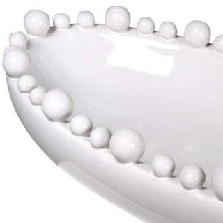 White Oval Bobble Edged Bowl nationwide delivery www.lilybloom.ie