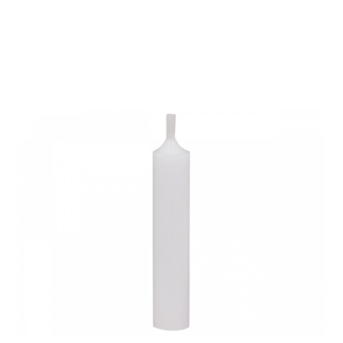 White Short Dinner Candle - Bundle of 6