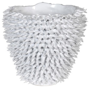 _White Spike Ceramic Sea Urchin Planter nationwide delivery www.lilybloom.ie