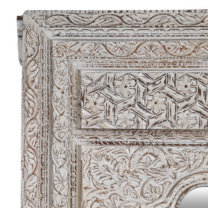 White Wooden Arch Framed Mirror nationwide delivery www.lilybloom.ie