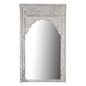 White Wooden Arch Framed Mirror nationwide delivery www.lilybloom.ie