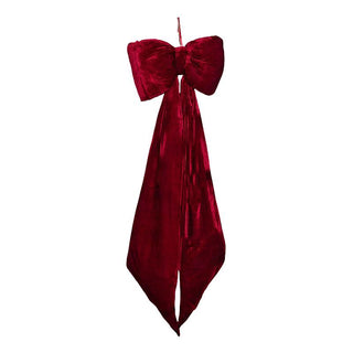 Giant Burgundy Velvet Christmas Bow