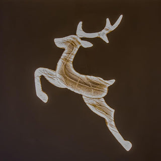 Champagne Glitter Illuminated Reindeer