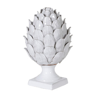 Elegant grey ceramic artichoke décor piece for mantle or windowsill – buy online at www.lilybloom.ie