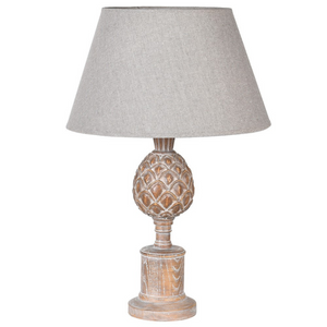 Acorn Lamp with linen shade delivery nationwide www.lilybloom.ie