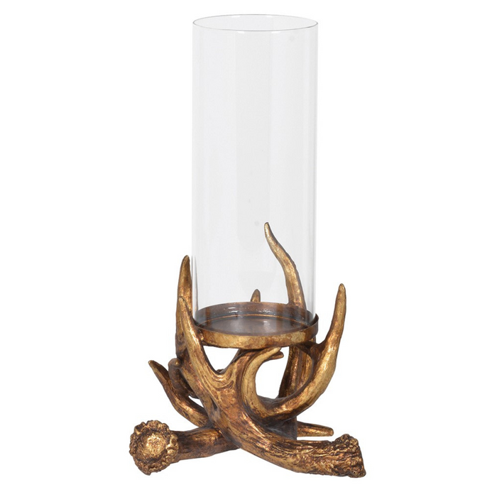 Antlers Candleholder with Glass