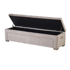 _Beige Buttoned and Studded Bedding Box nationwide delivery www.lilybloom.ie
