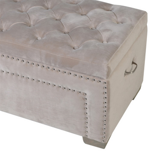 _Beige Buttoned and Studded Bedding Box nationwide delivery www.lilybloom.ie