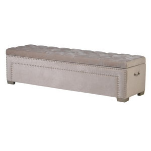 _Beige Buttoned and Studded Bedding Box nationwide delivery www.lilybloom.ie