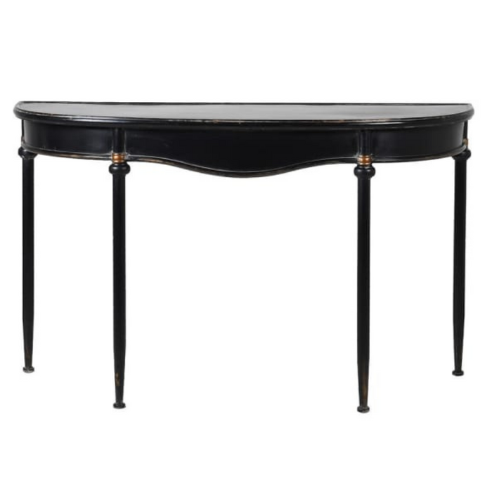 Black Curved Console Table