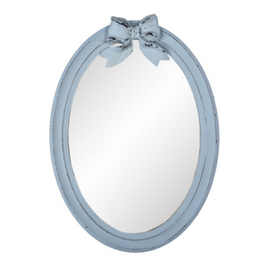 Blue Bow oval mirror delivery nationwide www.lilybloom.ie