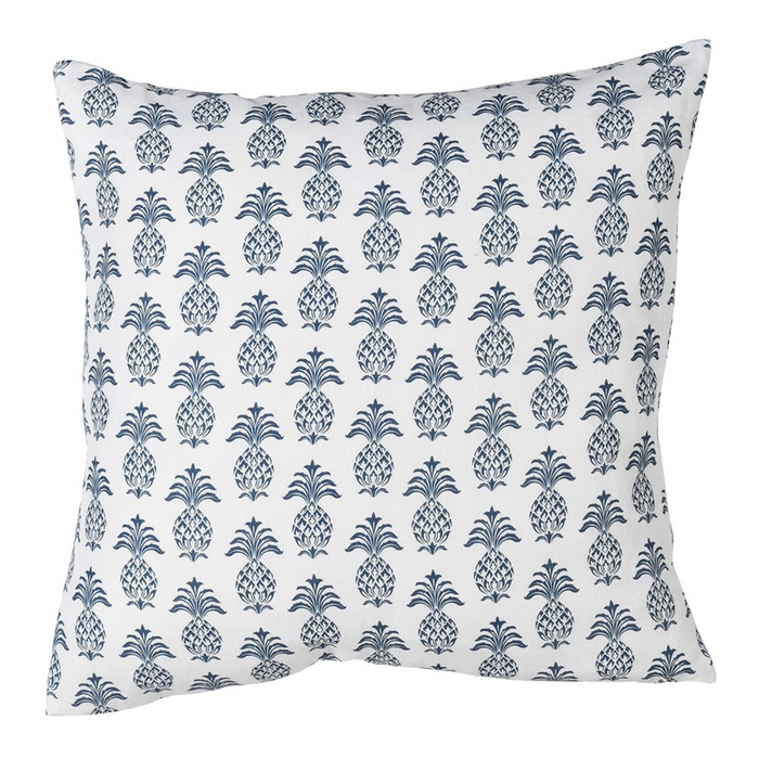 Blue Cotton Pineapple Cushion Cover