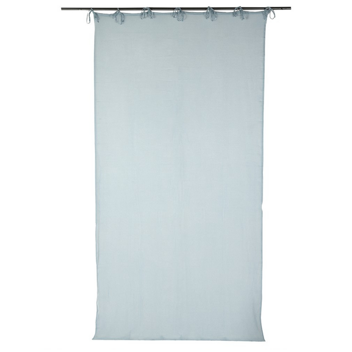Blue Cotton Voile Curtain