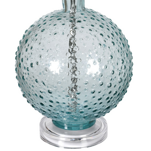 Blue Glass Bubble Lamp with Shade nationwide delivery www.lilybloom.ie