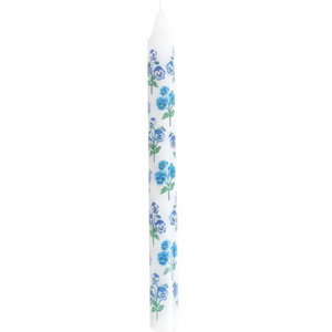Blue Viola Set of 2 Taper Candles