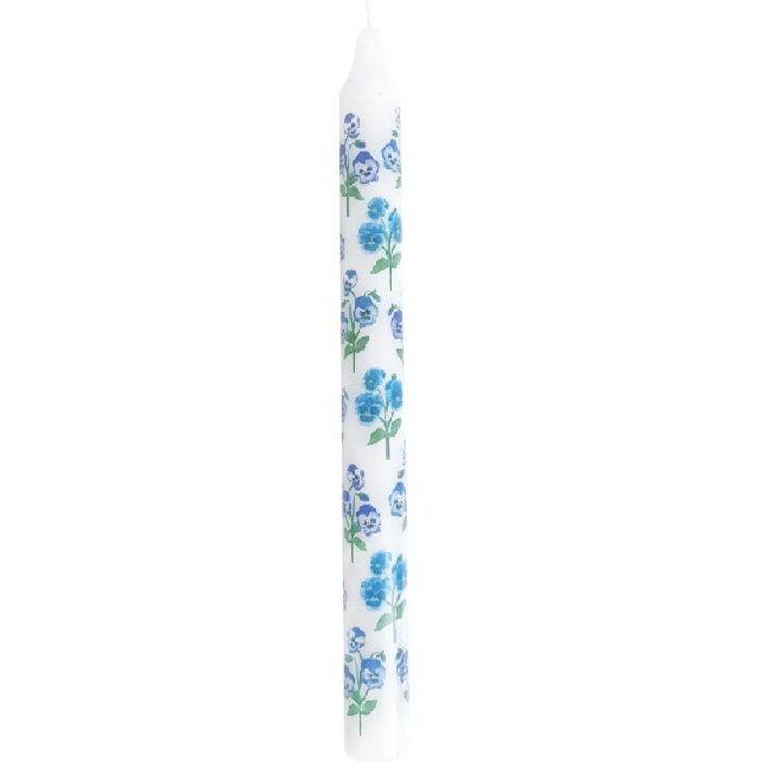 Blue Viola Set of 2 Taper Candles