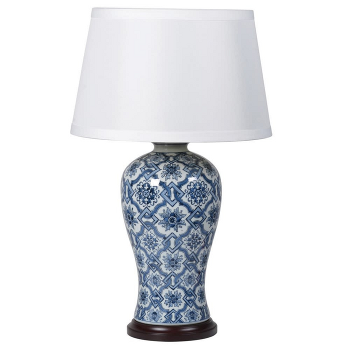 Blue & White Ceramic Lamp