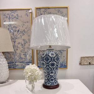 Blue & White Ceramic table lamp nationwide delivery www.lilybloom.ie