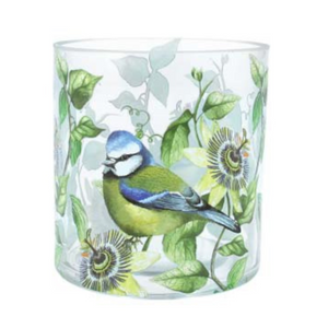 Bluetit Passion Flower Glass Nite Lite Small nationwide delivery www.lilybloom.ie
