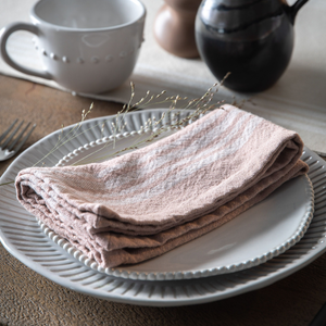 Blush Stripe Napkin 4 pack nationwide delivery www.lilybloom.ie
