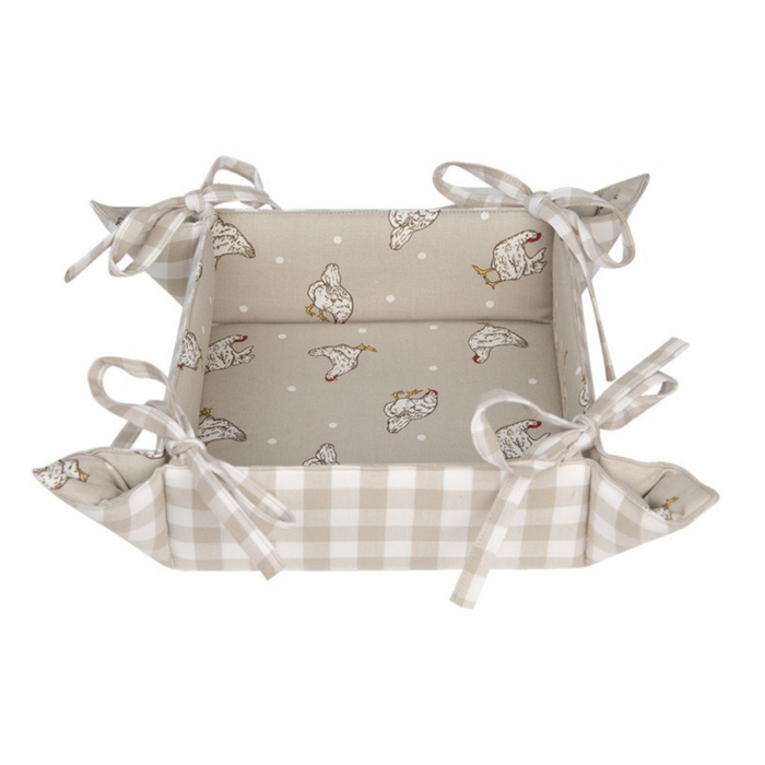 Beige Chicken Bread Basket