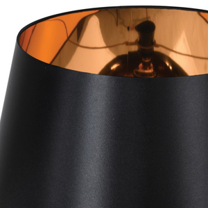 Copper Table Lamp with Black Shade nationwide delivery www.lilybloom.ie