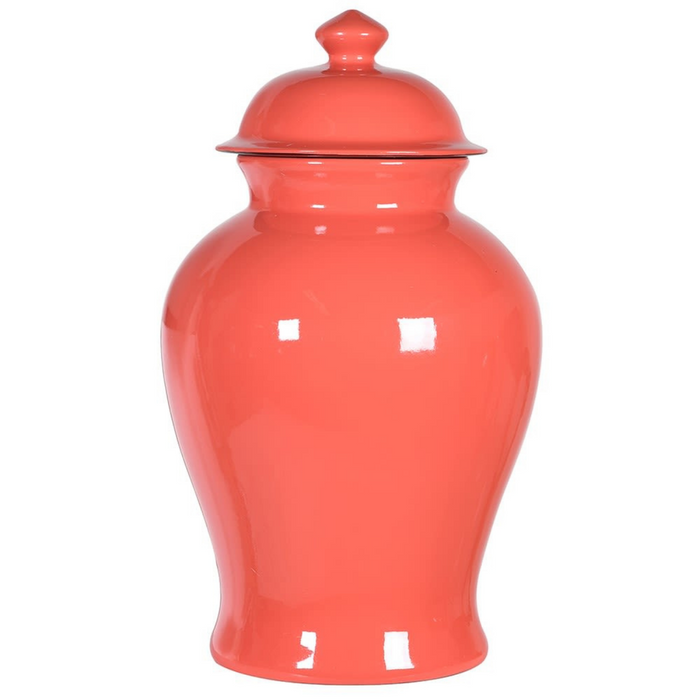 Coral Ginger Jar