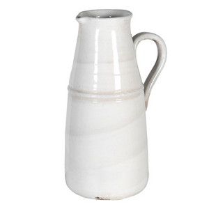 _Cream Distressed Ceramic Jug nationwide delivery www.lilybloom.ie