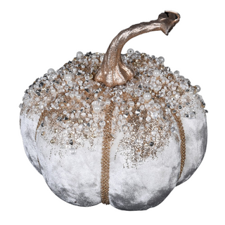 Cream Pumpkin with Beads Christmas nationwide delivery www.lilybloom.ie