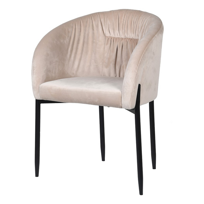 Cream Velvet Rouch Chair