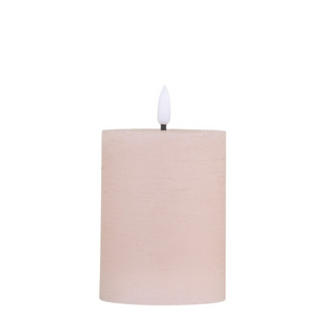 Dusty Pink Small Pillar Candle LED incl. battery nationwide delivery www.lilybloom.ie