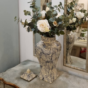 Floral Ginger Jar Blue and White  www.lilybloom.ie