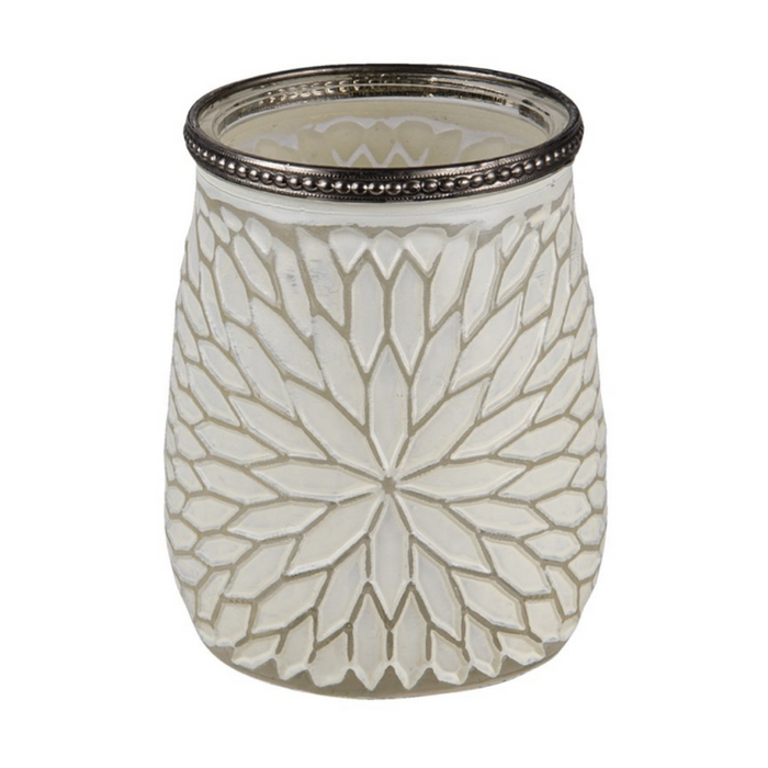 Glass floral Tealight Holder