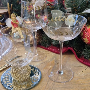 Gold Leaf Champagne Glasses www.lilybloom.ie