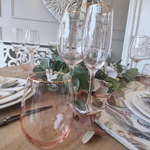 Rose tint wine glasses nationwide delivery www.lilybloom.ie