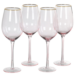 Rose tint wine glasses nationwide delivery www.lilybloom.ie