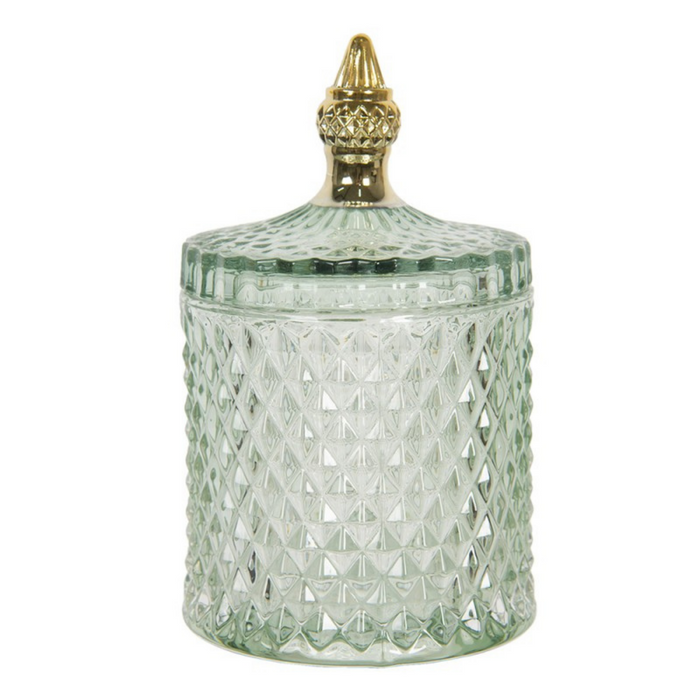 Tall Bonbon Jar Green