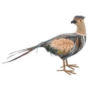 Green mixed fabric feather pheasant Christmas Decoration nationwide delivery www.lilybloom.ie