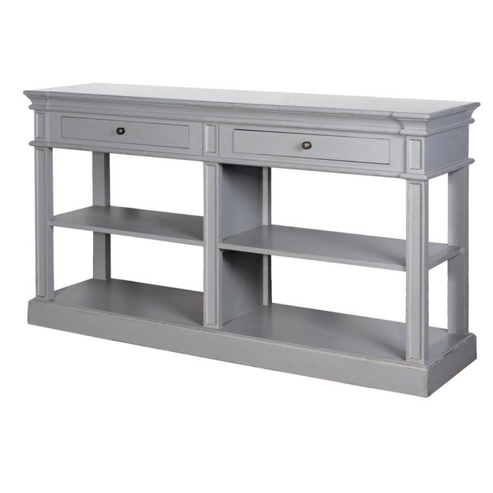 Grey Hamptons Shelf Buffet