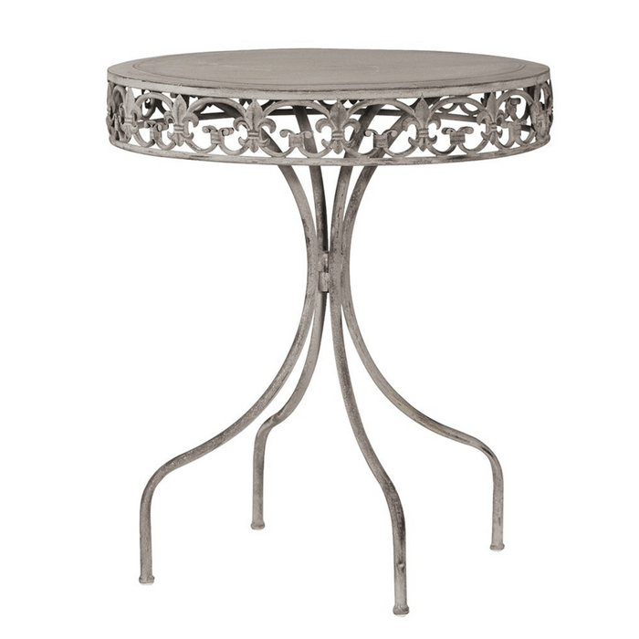 Grey Metal Patio Table Garden