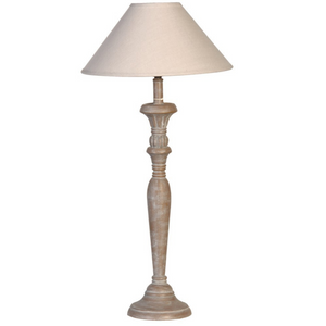 Grey Wash Candlestick Lamp with Shade nationwide delivery www.lilybloom.ie