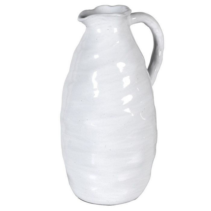 Handmade Organic White Ceramic Jug