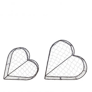 Heart Baskets  - set of 2 - nationwide delivery www.lilybloom.ie