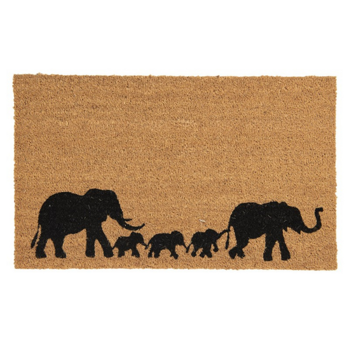Inside Doormat with Elephant Illustration